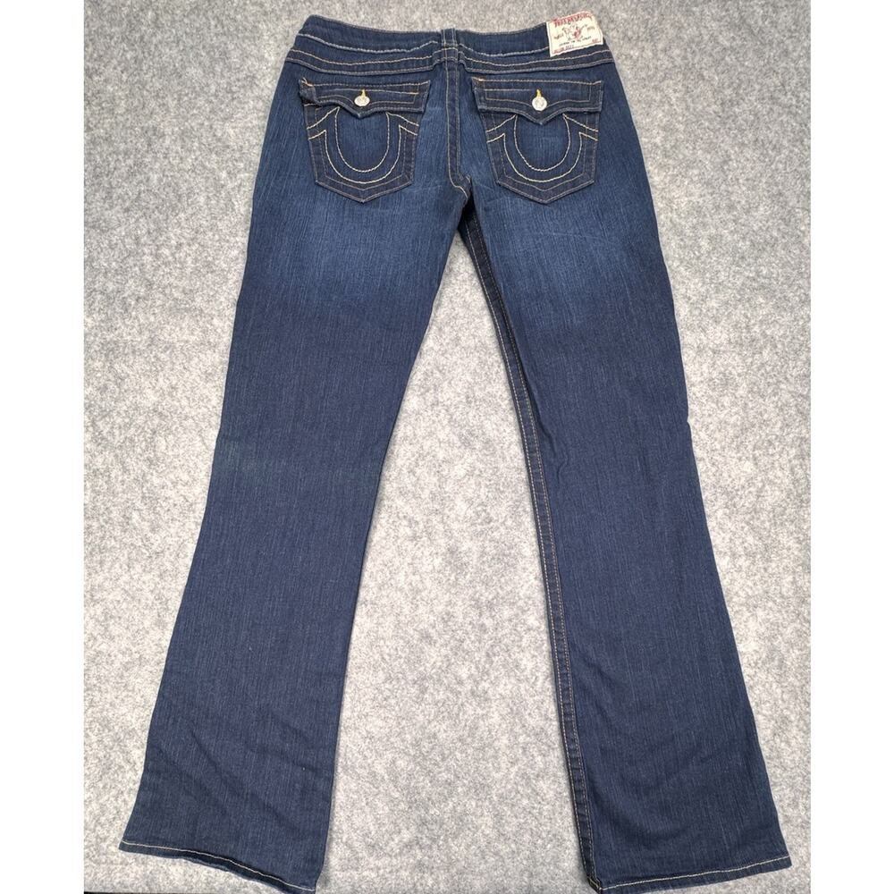 True Religion Women's Dark Wash Bootcut Low Rise Stretch Denim Jeans Size 32 - Picture 8 of 9